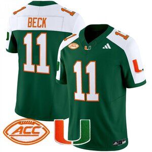 Mens or Youths Kids Select Carson Beck Jersey Stitched White Green